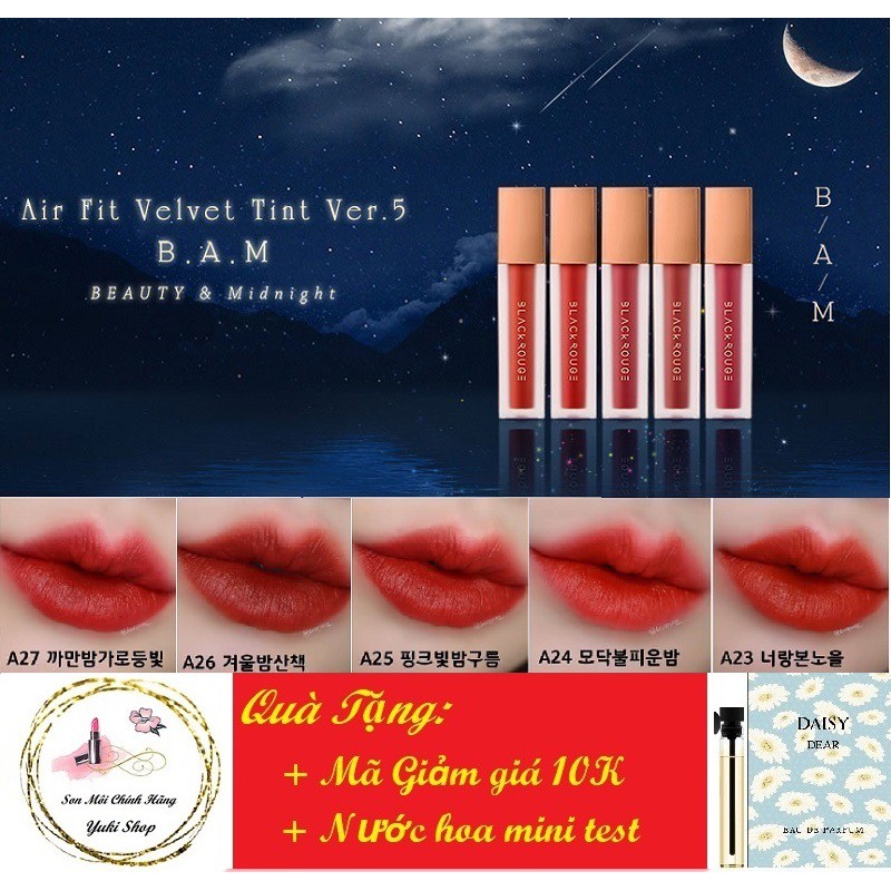 Son Kem Black Rouge 🌺 Freeship 🌺 Giảm 10K Khi Nhập [SONBR10KA] son black rouge hàn quốc ver 5 #A23 - #A27