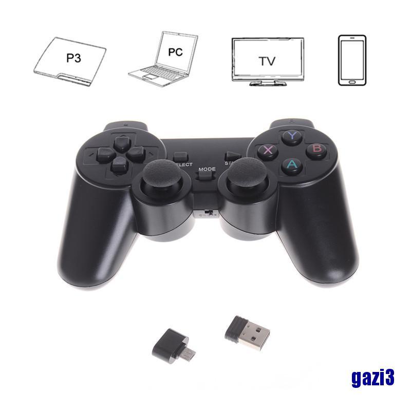 Tay Cầm Chơi Game Không Dây 2.4ghz Hai Nút Điều Khiển Cho Ps3 Pc Tv Box (Gazi3)