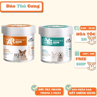 Khăn Ướt Lau Mắt Cho Chó Mèo, Lau Tai Bẩn Cho Thú Cưng Chiết Xuất Từ Cây Lô Hội 130 Miếng.