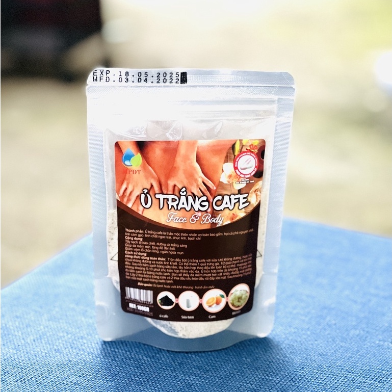 Ủ TRẮNG CAFE (dùng cả face và body) làm trắng da, mờ thâm đen, kích trắng da cấp tốc