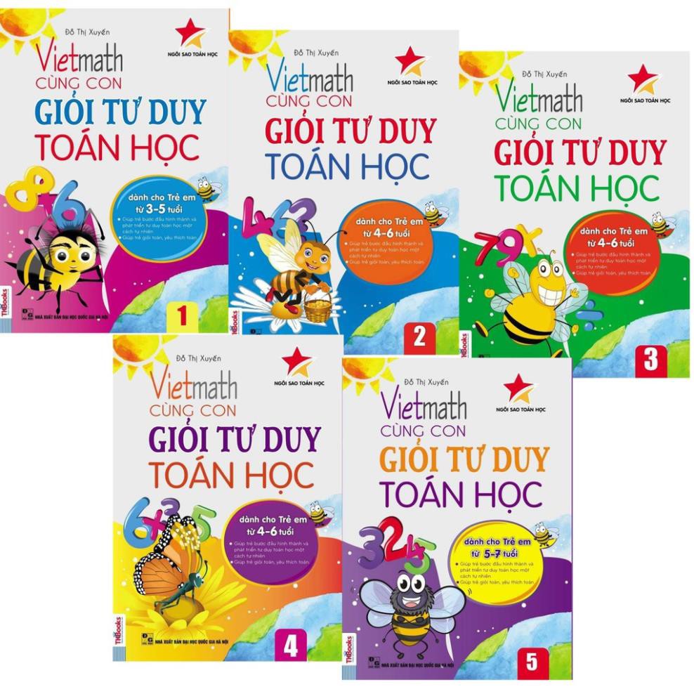 Sách Combo Vietmath - Cùng con giỏi tư duy toán học Tái Bản - Tặng Thẻ Giáo Dục Sớm Trẻ Thông Minh | BigBuy360 - bigbuy360.vn