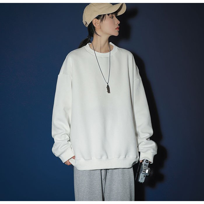 Áo Sweater Basic Nỉ Trơn Form rộng Unisex Chất Nỉ Đẹp Siêu Hot-A26 | BigBuy360 - bigbuy360.vn