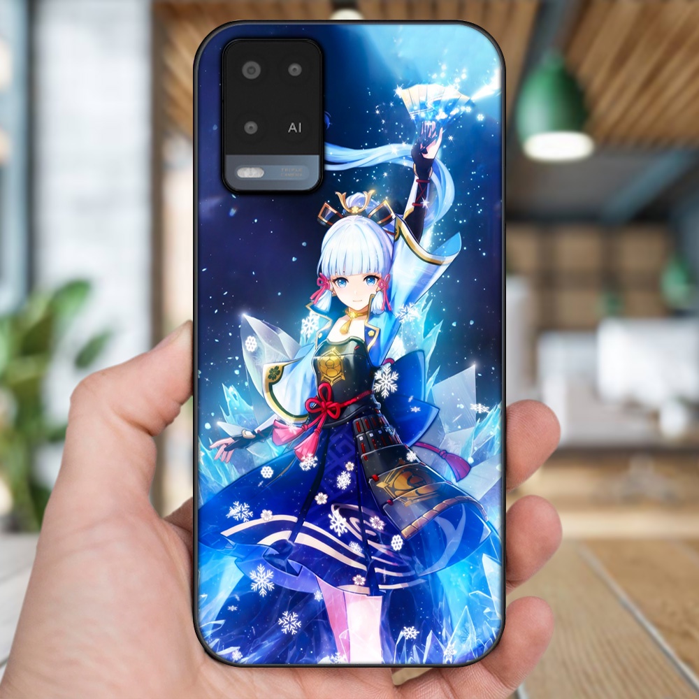 Ốp lưng Oppo A54 4G, A54 5G viền đen in hình Ayaka Genshin Impact