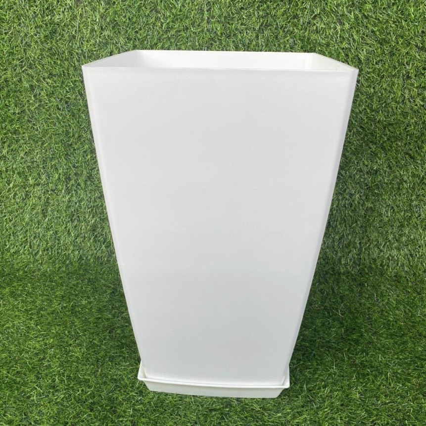 5 Chậu nhựa trồng cây hoa dáng vuông cao loại 24cm x 40cm COMBO 05 CHẬU