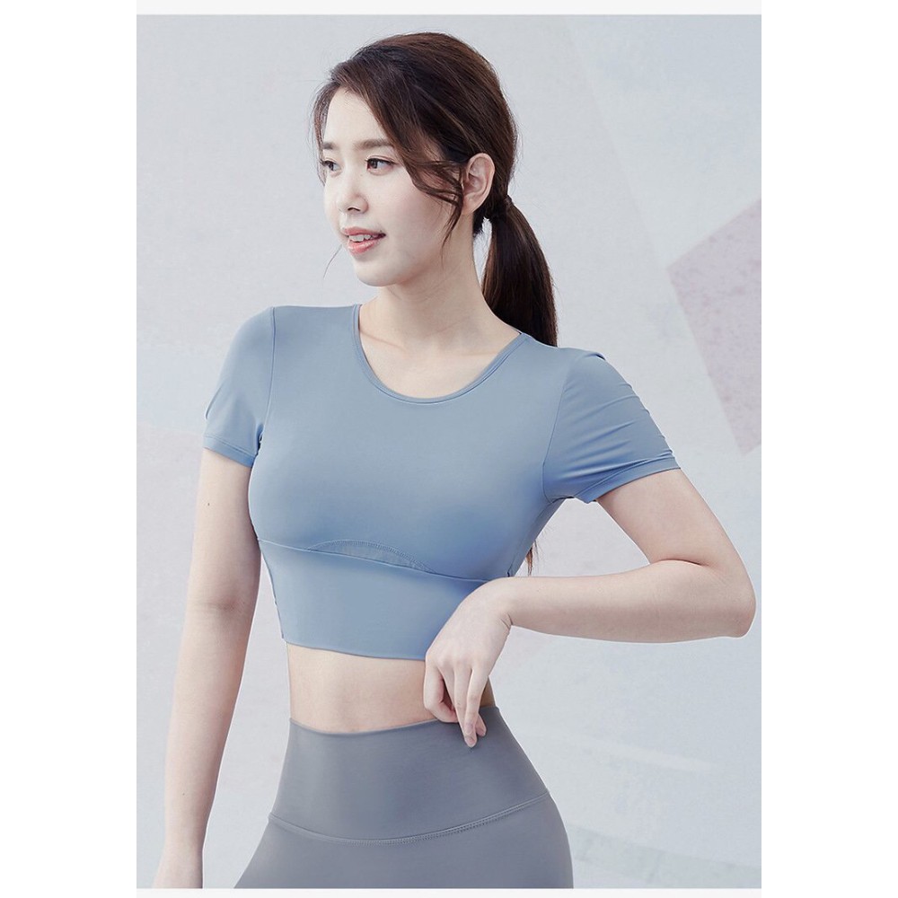 Croptop đan lưng sẵn mút cao cấp (đồ tập gym-yoga nữ)