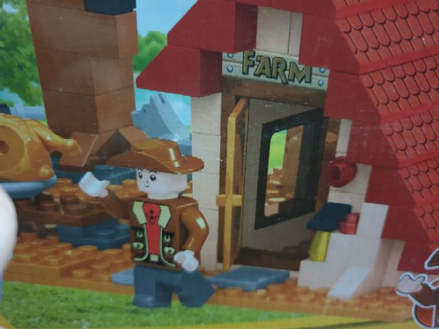 Lego ausini 28507 farm nông trại vui vẻ nhà mái ngói đỏ nông dân đang nướng gà đồ chơi lắp ráp ghép hình thông minh