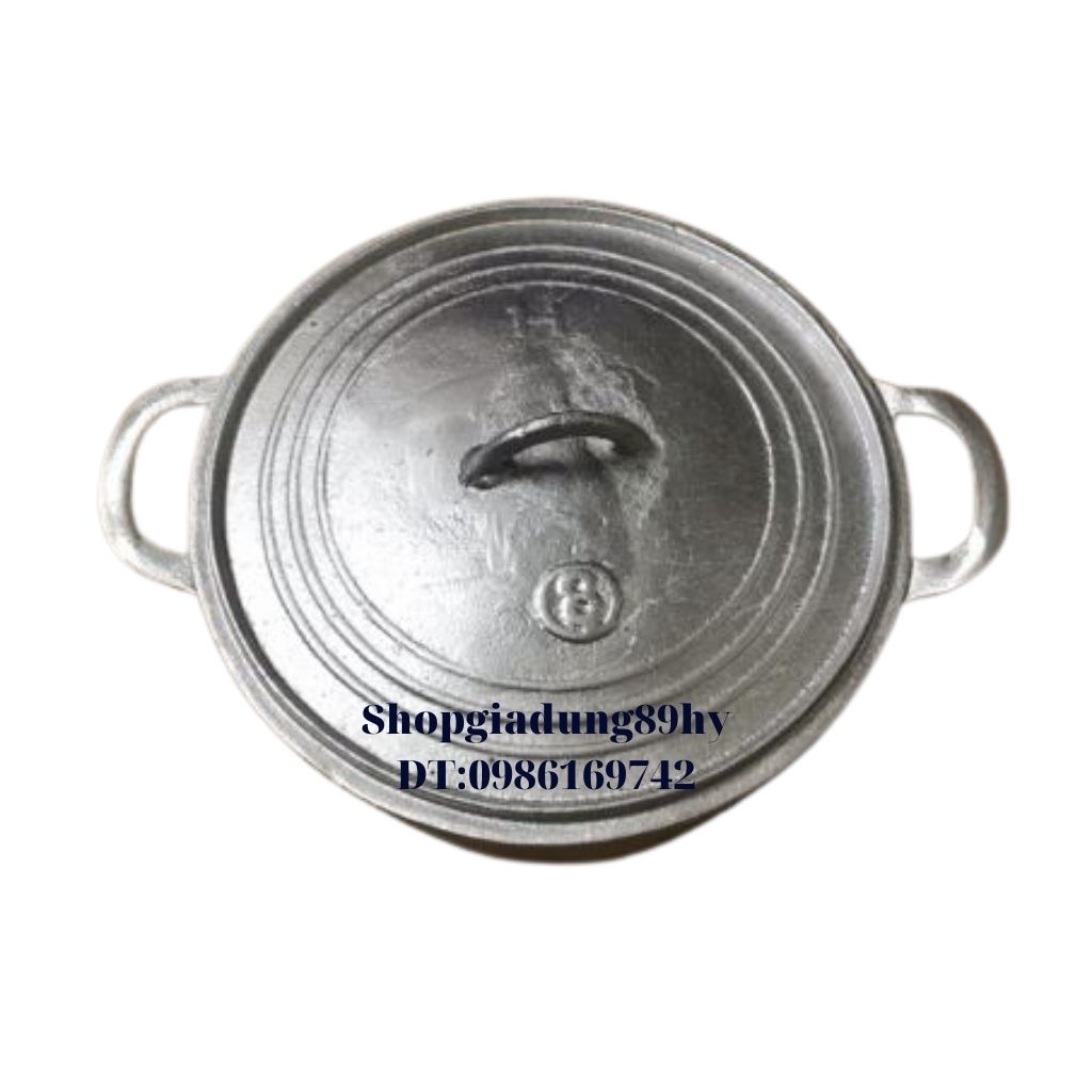 Nồi gang đúc thủ công, nồi gang nấu cơm, nấu cơm cháy đk 18cm-30cm