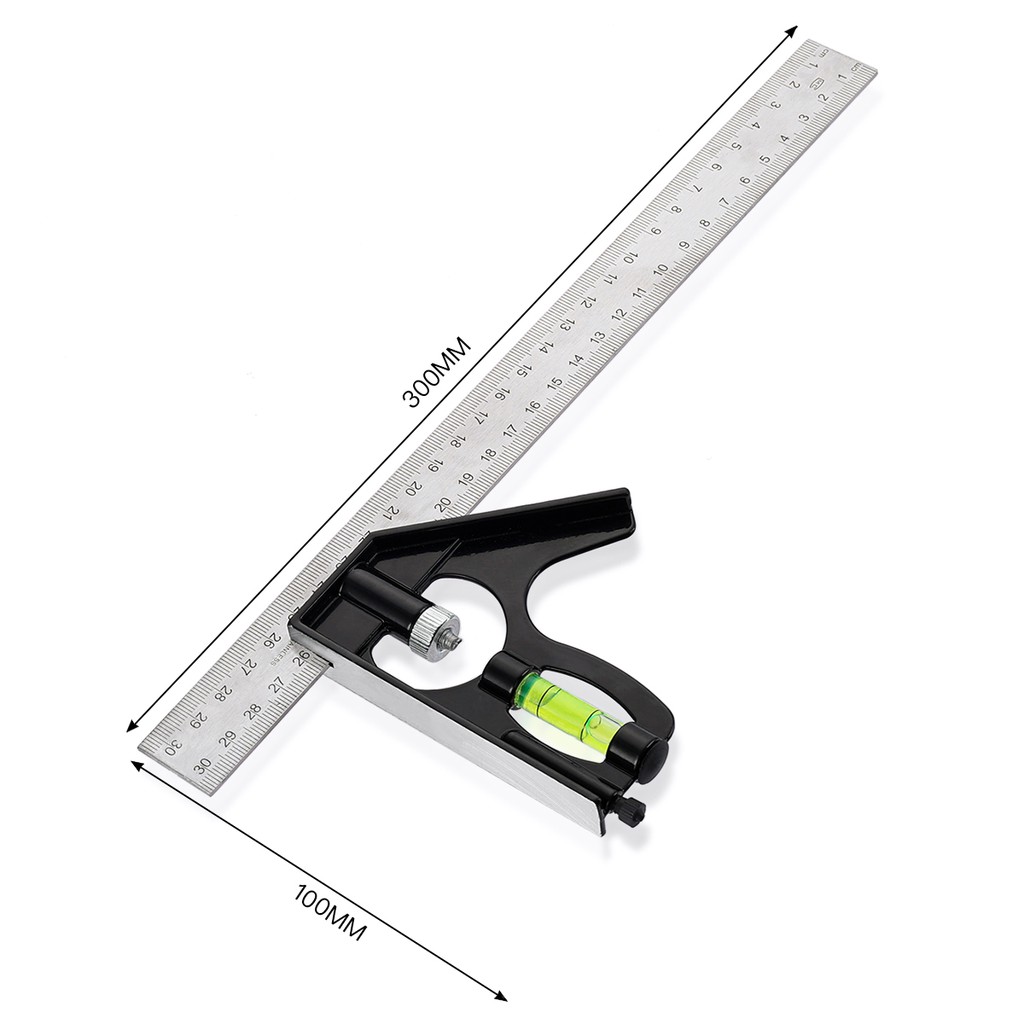 EKEZ Thước vuông kết hợp thước thủy 300mm