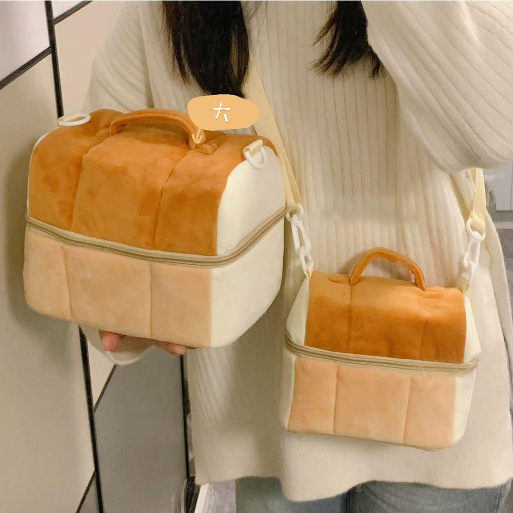 Túi Đựng Đồ Ăn Trưa Hình Bánh Mì Nhồi Bông Ngộ Nghĩnh