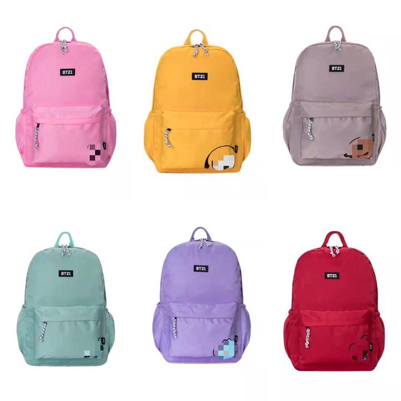 ⭐Móc Khóa Hình Động Vật Dễ Thương⭐Ba Lô Đi Học Họa Tiết BT21 Anime Xinh Xắn Theo Phong Cách Hàn Quốc