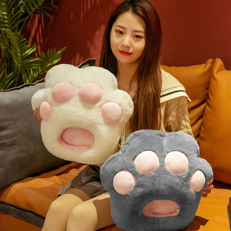 Youyo Dép Bông Đi Trong Nhà Mềm Mại Thoải Mái Giữ Ấm Mùa Đông Hình Chân Mèo