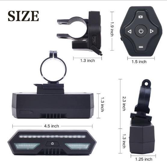 Đèn Led Gắn Đuôi Xe Đạp Có Cổng Sạc Usb