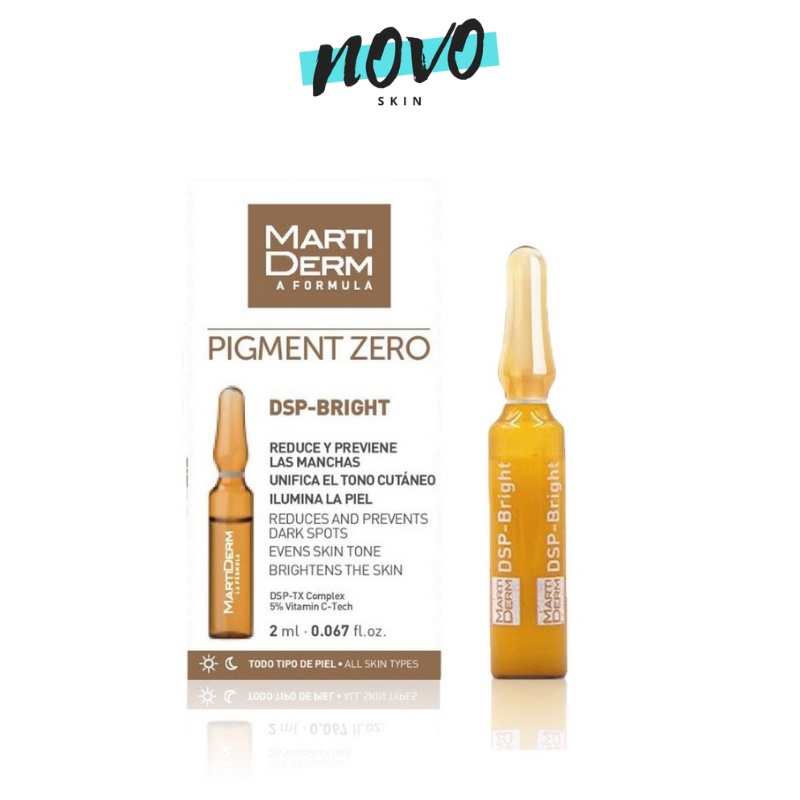 Ampoule Dưỡng Sáng Đều Màu Da MartiDerm Pigment Zero DSP Bright Hộp 1 Ống 2ml Chính Hãng