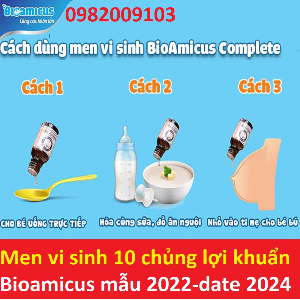 Men Vi Sinh Bioamicus Complete 10 Chủng lợi khuẩn tiêu hóa - Nhập khẩu chính hãng Canada