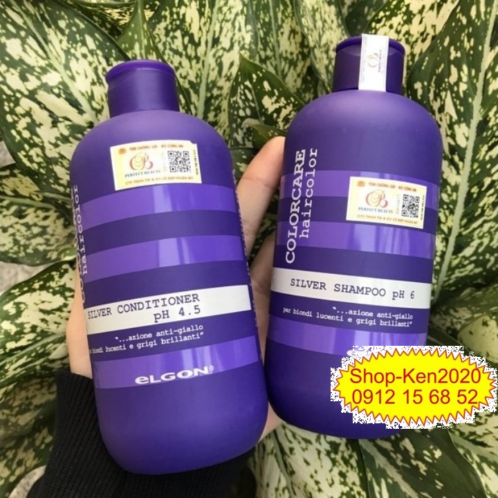 Dầu gội tím Elgon Silver Colorcare Shampoo 300ml khử vàng