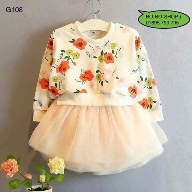 Váy hoa xinh xắn cho bé gái