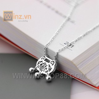 Dây chuyền Titan trường mệnh lục lạc DC140 (màu bạc) - Muasamhot1208