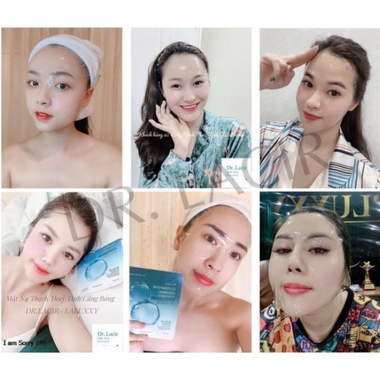 Mặt Nạ Thuỷ Tinh Dr. Lacir Glutathion Hộp 6 Miếng Cấp Ẩm Dưỡng Da Căng Bóng Trắng Mịn Chống Lão Hóa