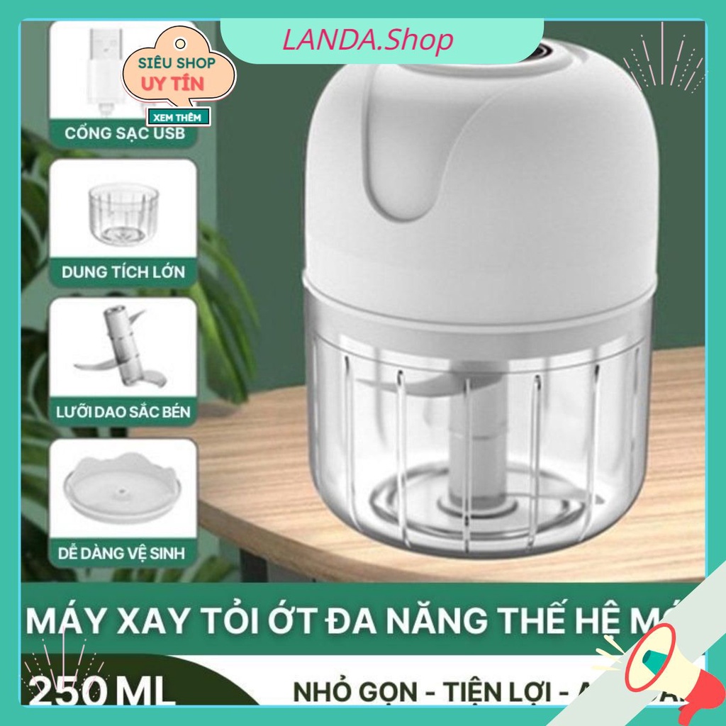 thể tích 250ml - Máy xay mini cầm tay có cổng sạc Usb LANDA
