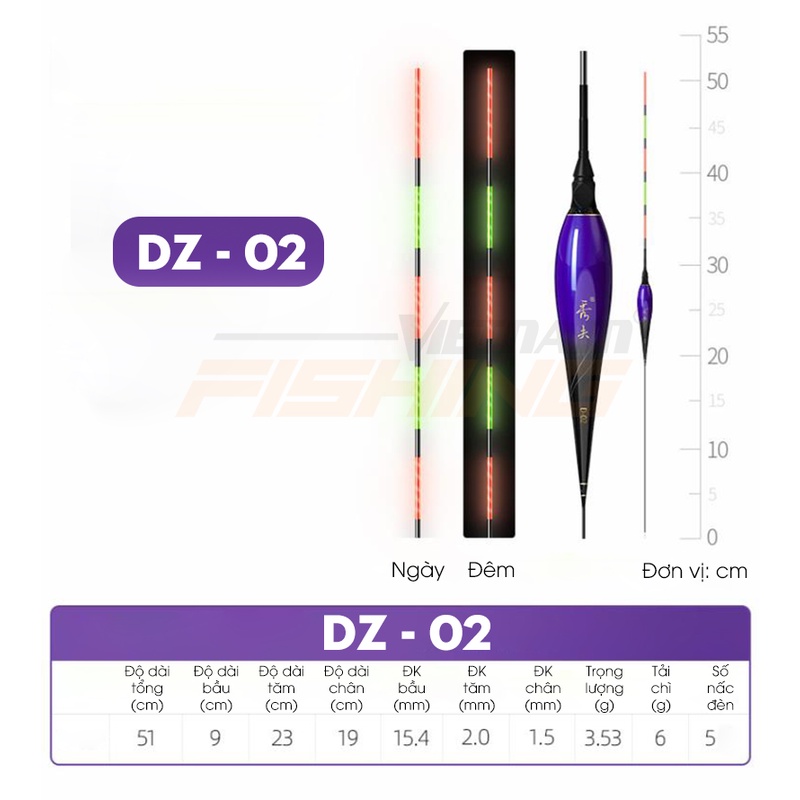 Phao điện Nano Handing DZ câu ngày đêm, sử dụng pin cr425