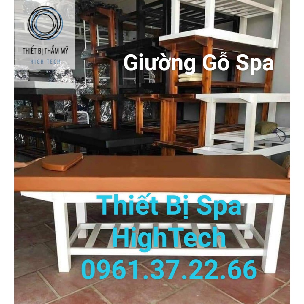 [XƯỞNG SẢN XUẤT] Giường Gỗ Spa, Giường Gỗ Body Spa, Giường Gỗ Massage - Mẫu Thụt Đầu - Luôn Có Hàng