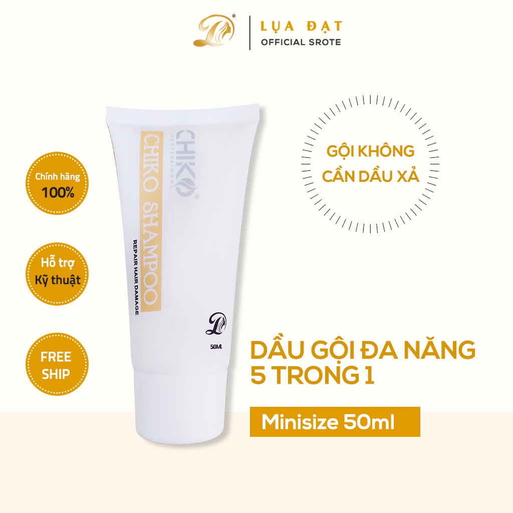 {Mini size}Dầu gội 5 TRONG 1 CHIKO Gội không cần xả-50ml