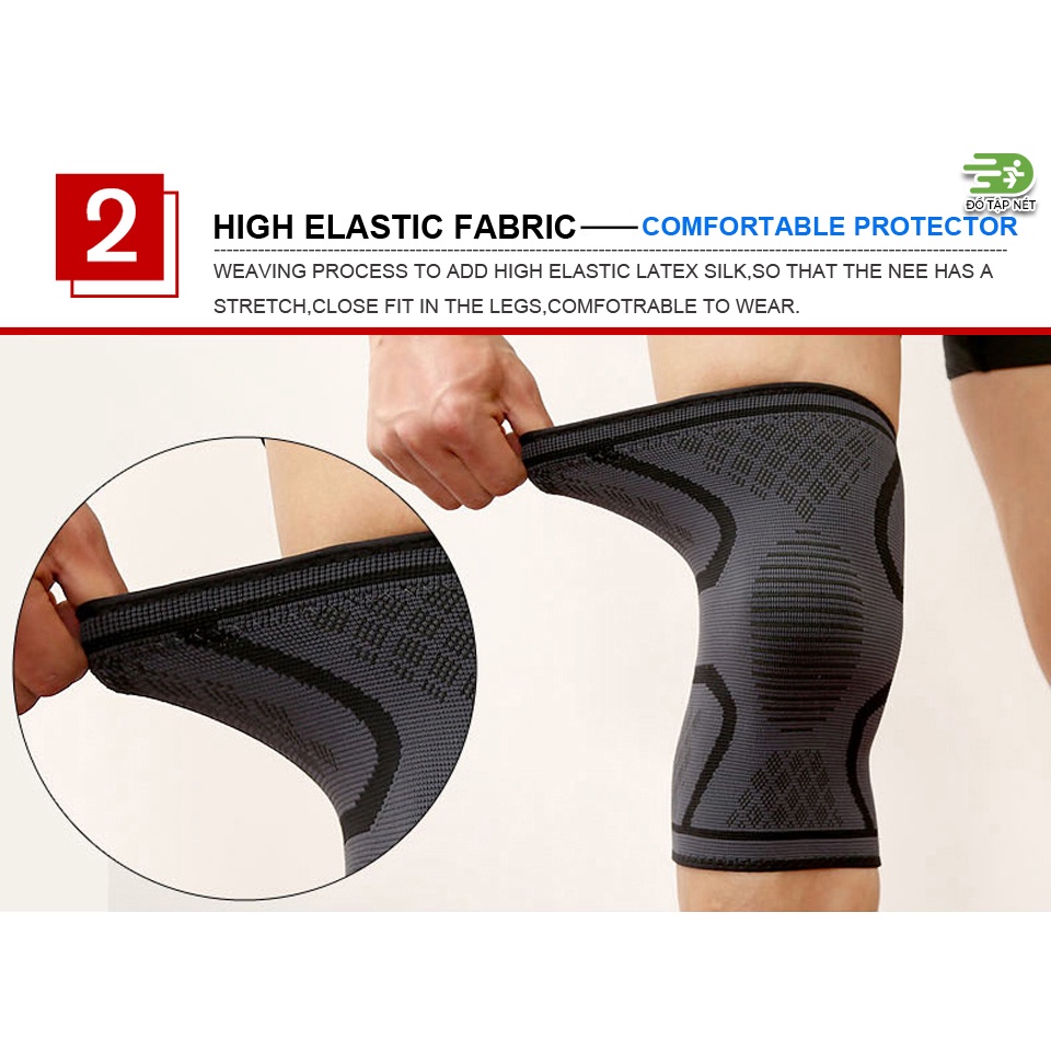 Bó Gối Thể Thao MixSport Bảo Vệ Đầu Gối Khi Chơi Bóng Chuyền, Bóng Đá, Chạy Bộ DBG01