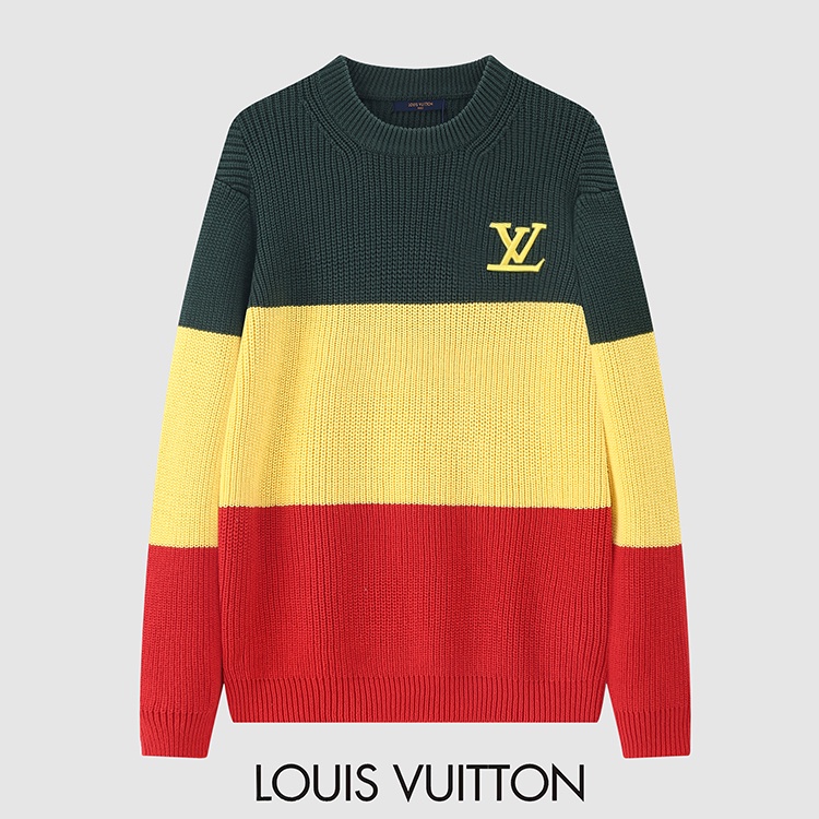 Áo sweater unisex thêu họa tiết LV thời trang