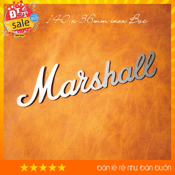 Logo marshall, logo loa marshall chữ inox cắt bằng lazer siêu chuẩn, siêu đẹp