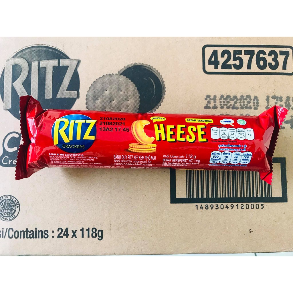 {SALE HOT} Bánh quy mặn RITZ 118g kẹp kem phô mai Kinh Đô