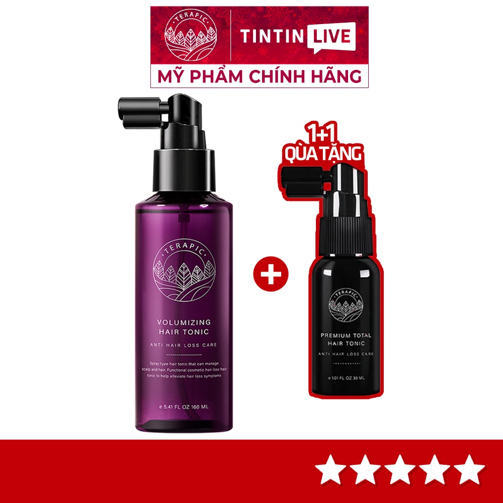 Tinh dầu dưỡng tóc Terapic Volumizing Hair Tonic 160ml giúp giảm tối đa tóc gãy rụng