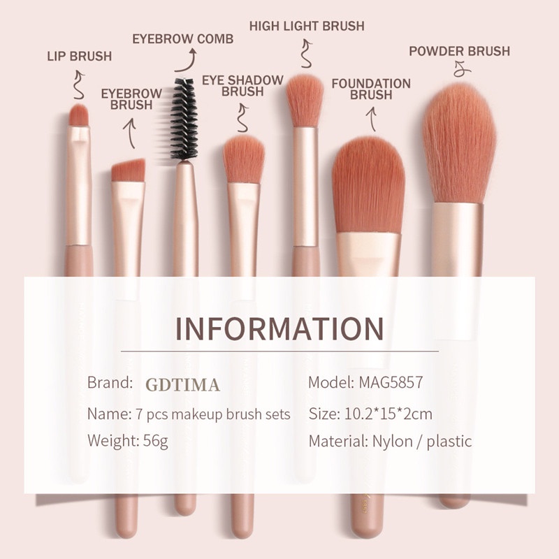 GDTIMA mini chất lượng cao tóc mềm chất bộ dụng cụ trang điểm dụng cụ trang điểm mắt 8 chi