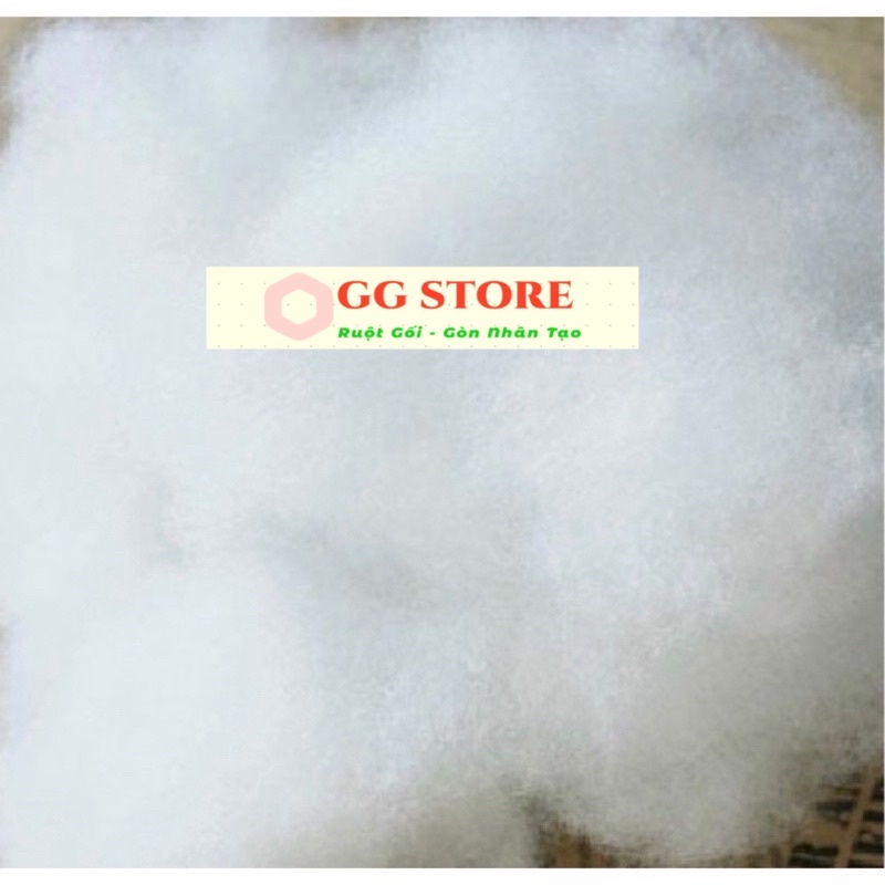 bông gòn xơ ( gòn tơi) nhân tạo loại A dùng trang trí , giả mây, nhồi gối các loại 100gr