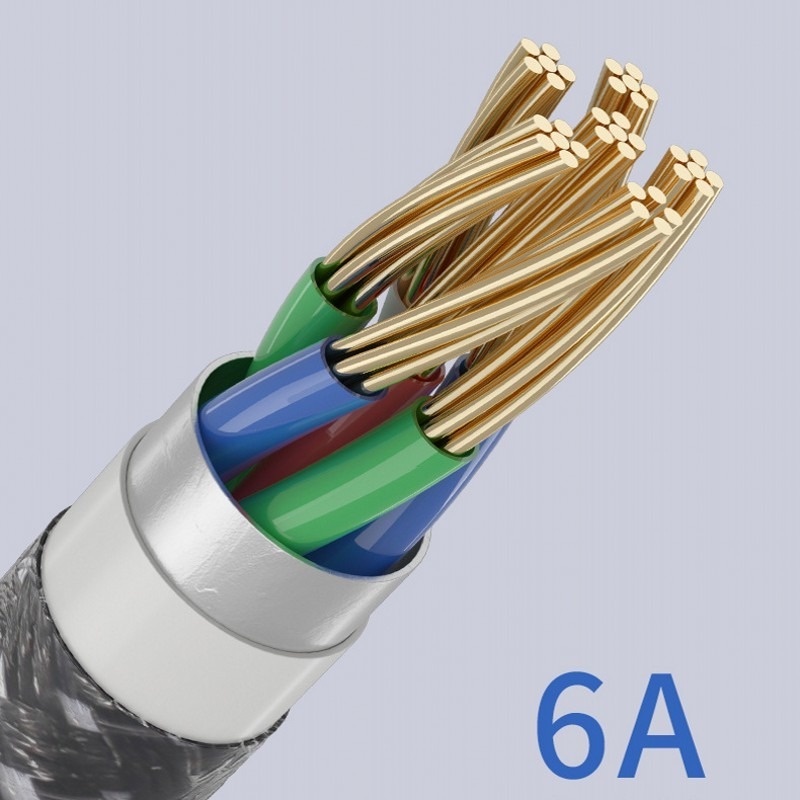 Cáp Sạc Type-C USB 6A 66W Bện Sợi Nylon Bền Bỉ Thông Dụng Cho Điện Thoại