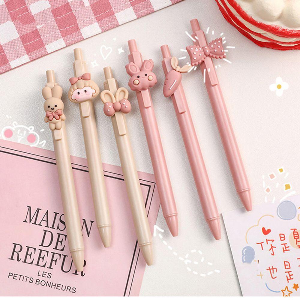 PEWANY 1 Bút Mực Gel Hình Thỏ Thắt Nơ Sang Trọng Dùng Làm Quà Tặng Giáng Sinh