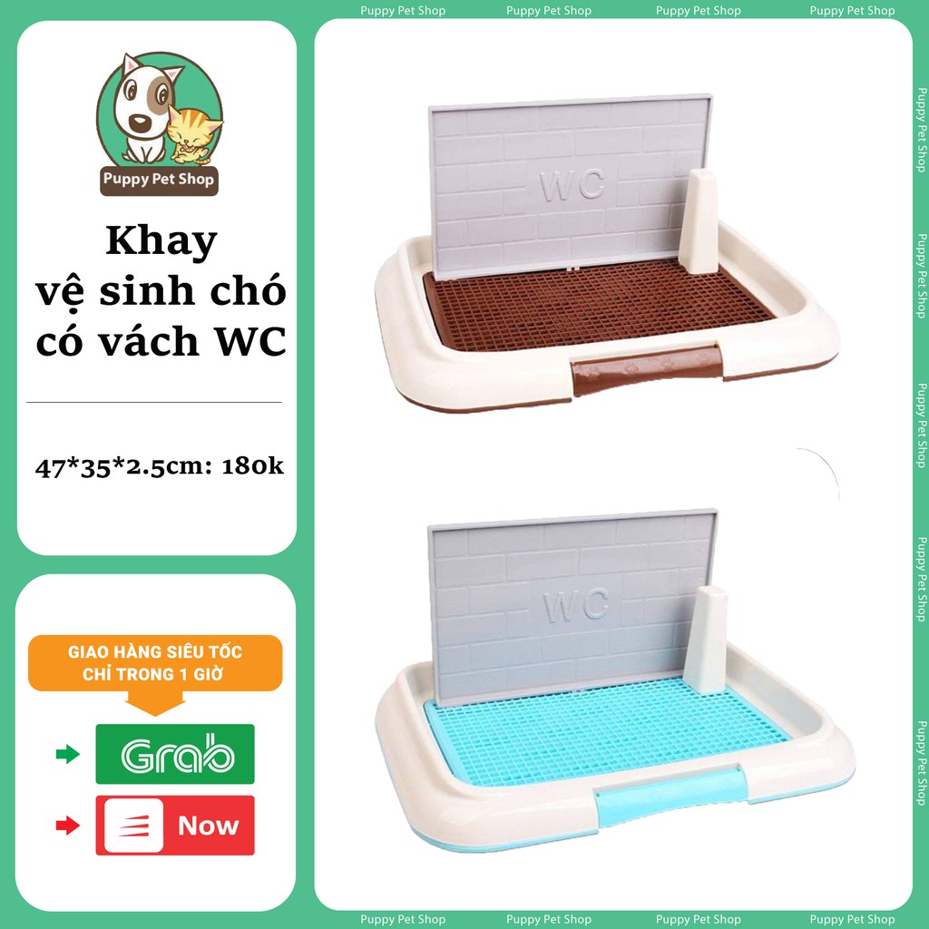 Khay Vệ Sinh Đúng Chỗ Có Vách WC Cho Chó Đực