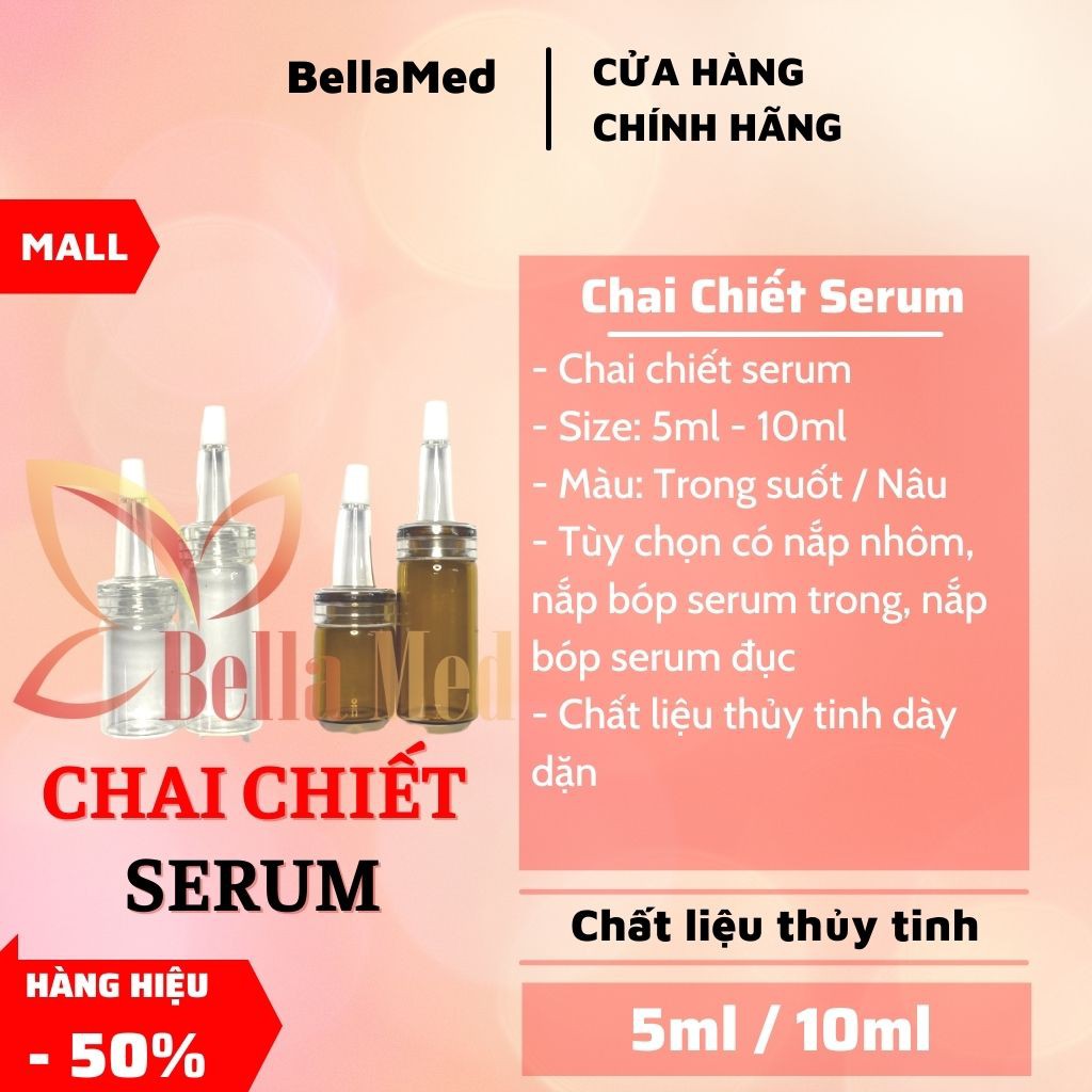 Chai thủy tinh 10cc, lọ thủy tinh trắng 10ml chiết serum tế bào gốc tinh chất
