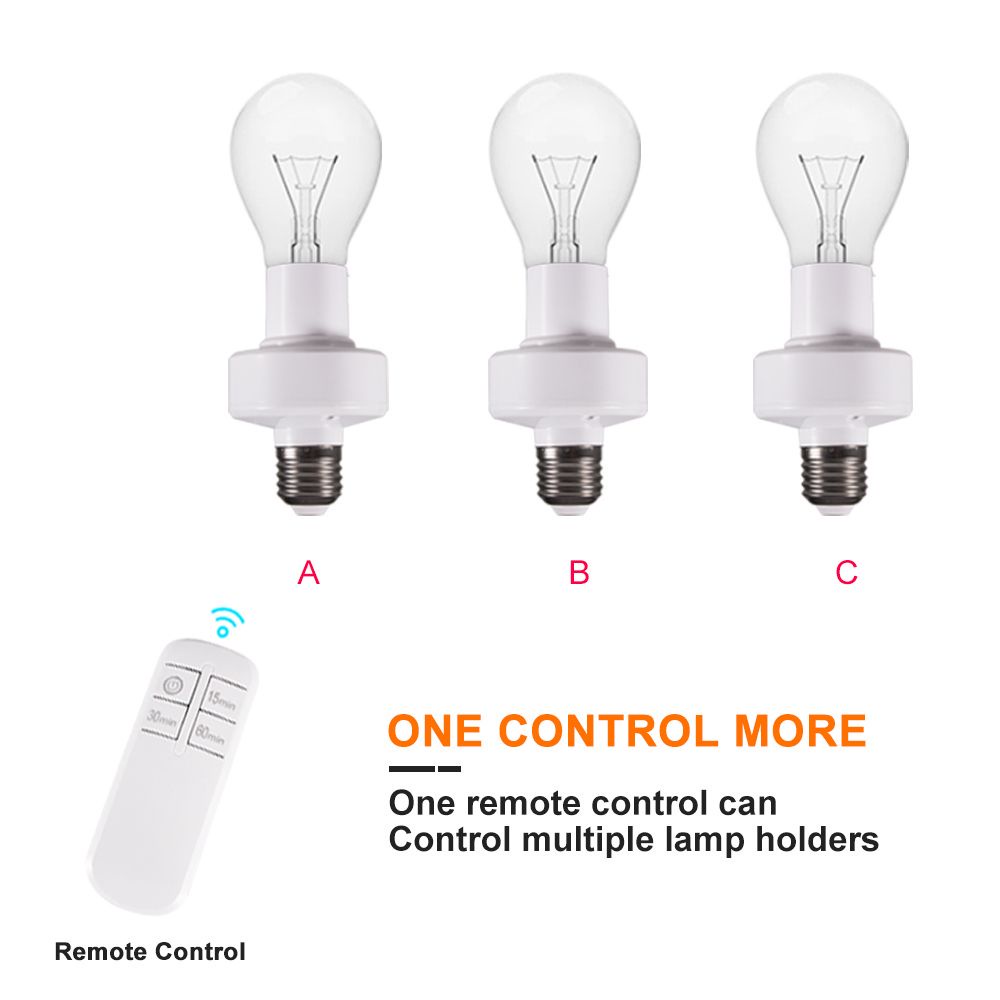 Đui đèn không dây 220V có công tắc điều khiển từ xa cho bóng đèn LED E27
