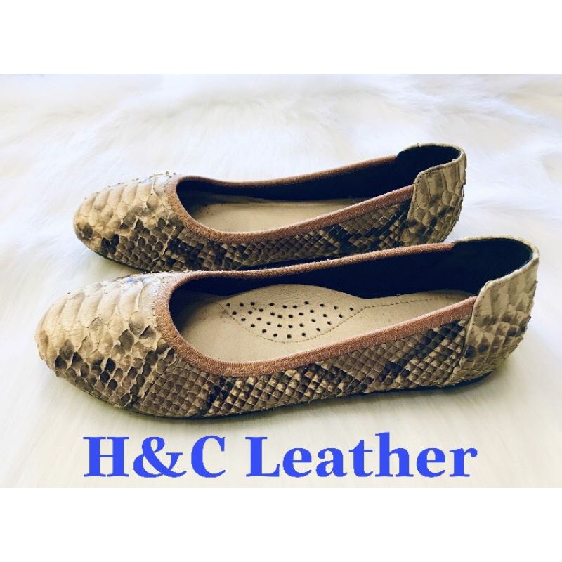 Giày nữ búp bê da trăn thật 100%