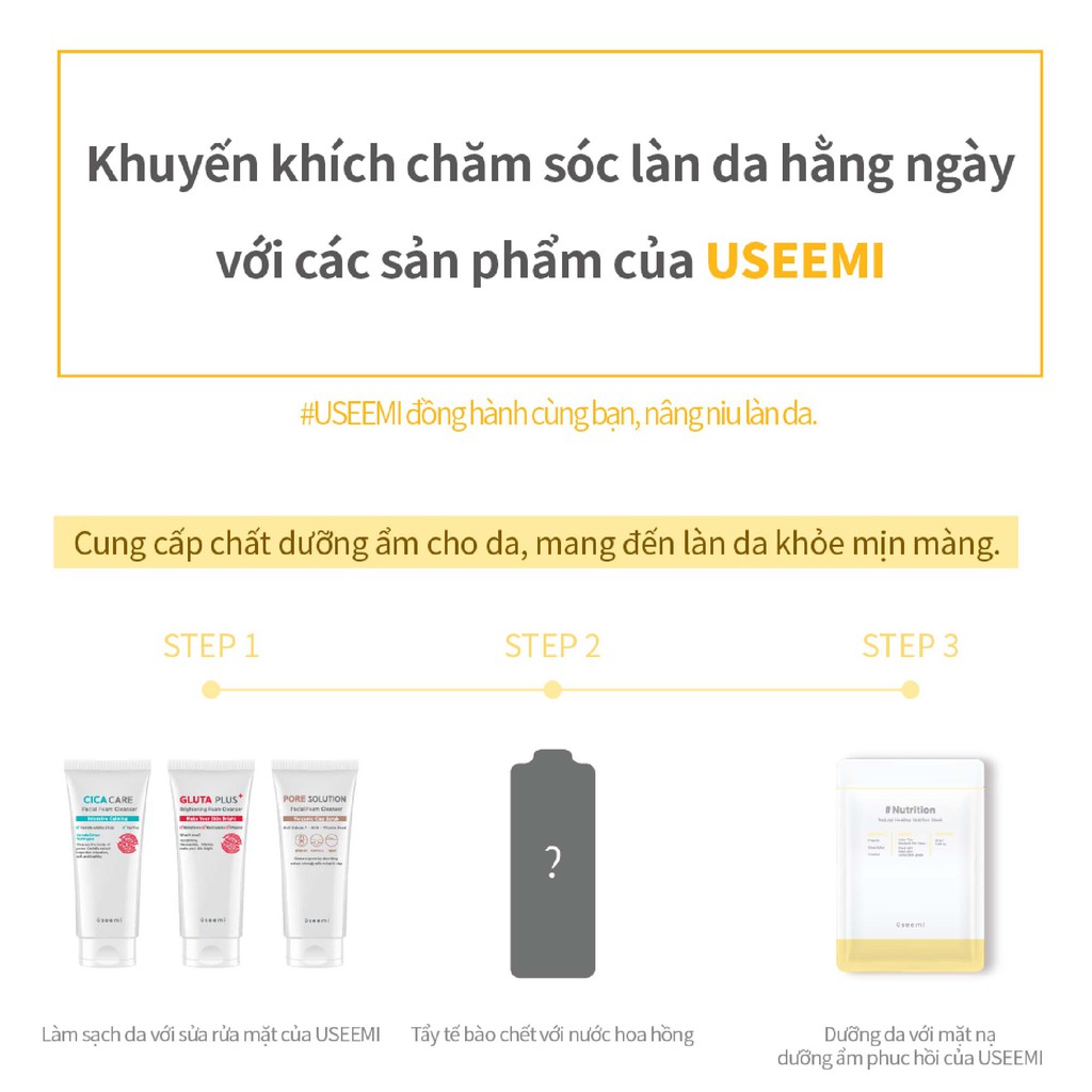 Set 10 Mặt Nạ USEEMI Dưỡng Chất Tự Nhiên Cấp Ẩm Phục Hồi Da