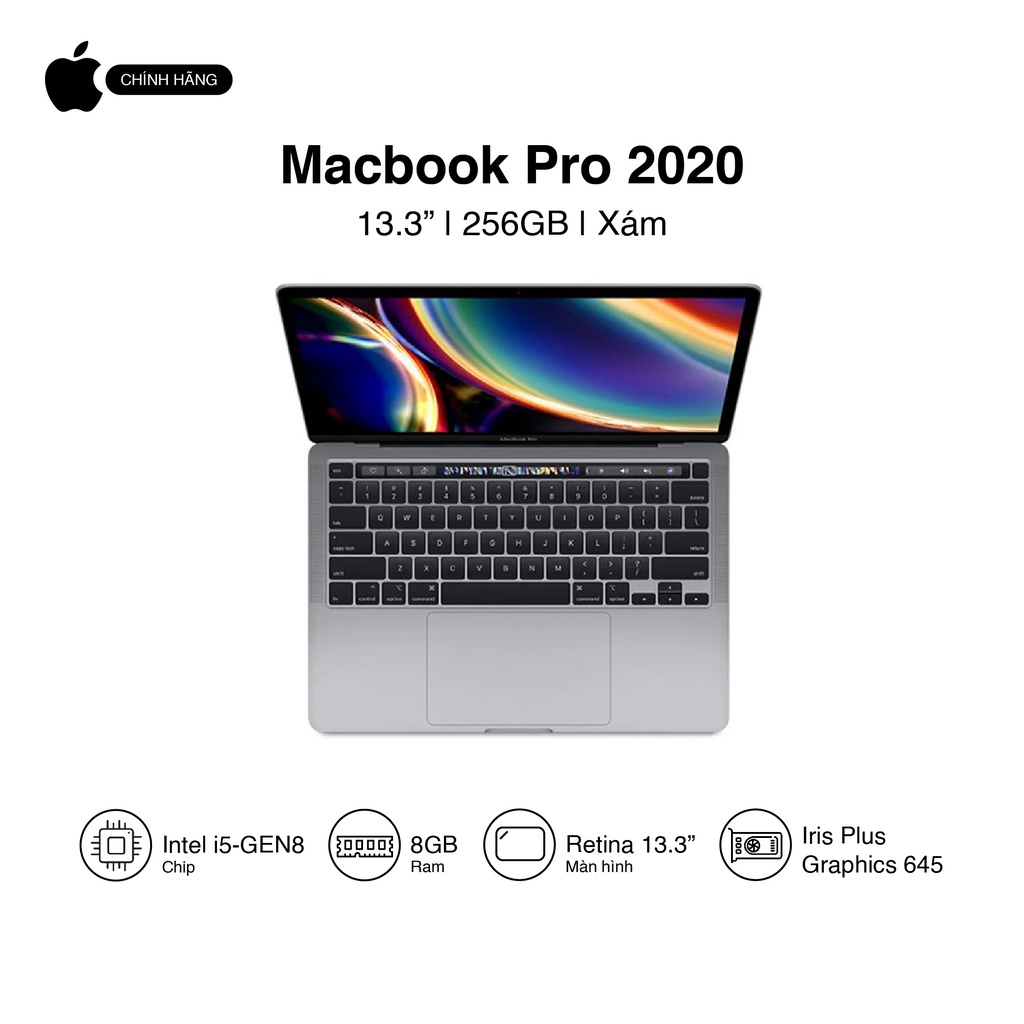 Laptop Apple Macbook Pro 2020 GEN8 13.3inch 256GB SSD Hàng chính hãng VN/A