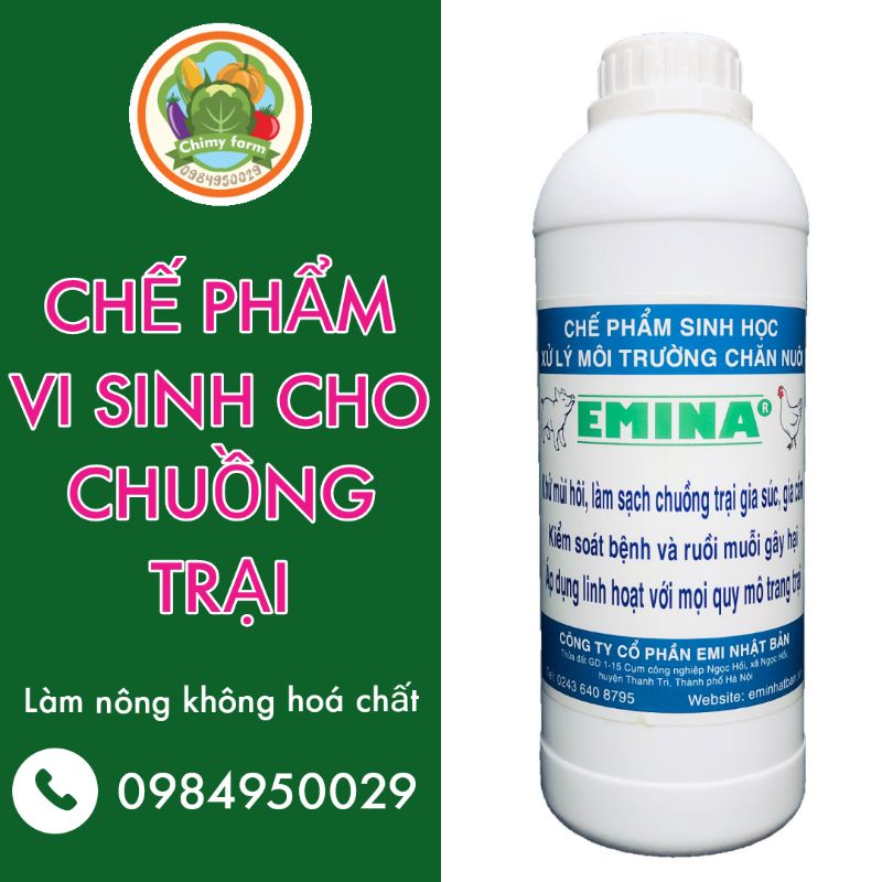 Chế phẩm sinh học khử mùi hôi chuồng trại Emina Nhật bản, chai 1l