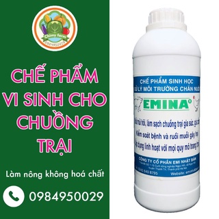 Chế phẩm sinh học khử mùi hôi chuồng trại Emina Nhật bản, chai 1l
