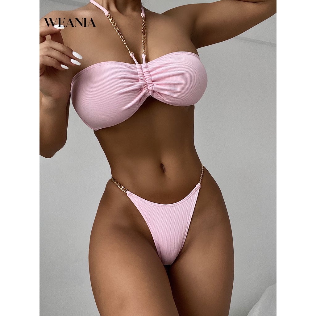 Bộ Bikini 2 MảNh MàU Trơn QuyếN Rũ Cho Nữ