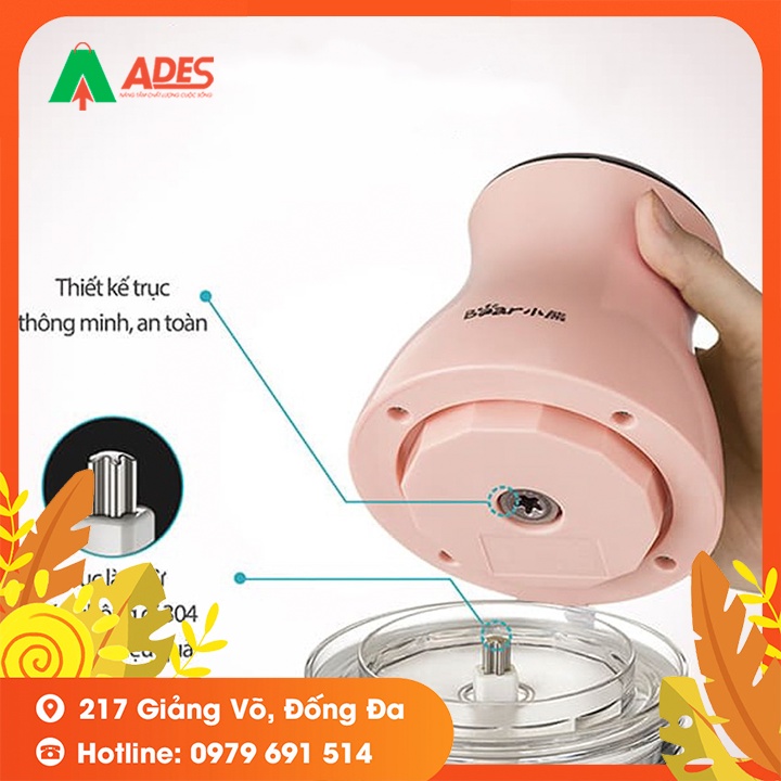 Máy Xay Thực Phẩm Bear QSJ-B02U2 - BẢN QUỐC TẾ - Bảo Hành Chính Hãng - Xay Cháo, Rau Củ, Thịt, Cá Cho Bé, Xay Đa Năng