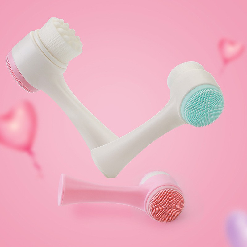 Bàn chải hai mặt bằng silicon hỗ trợ làm sạch da mặt | BigBuy360 - bigbuy360.vn