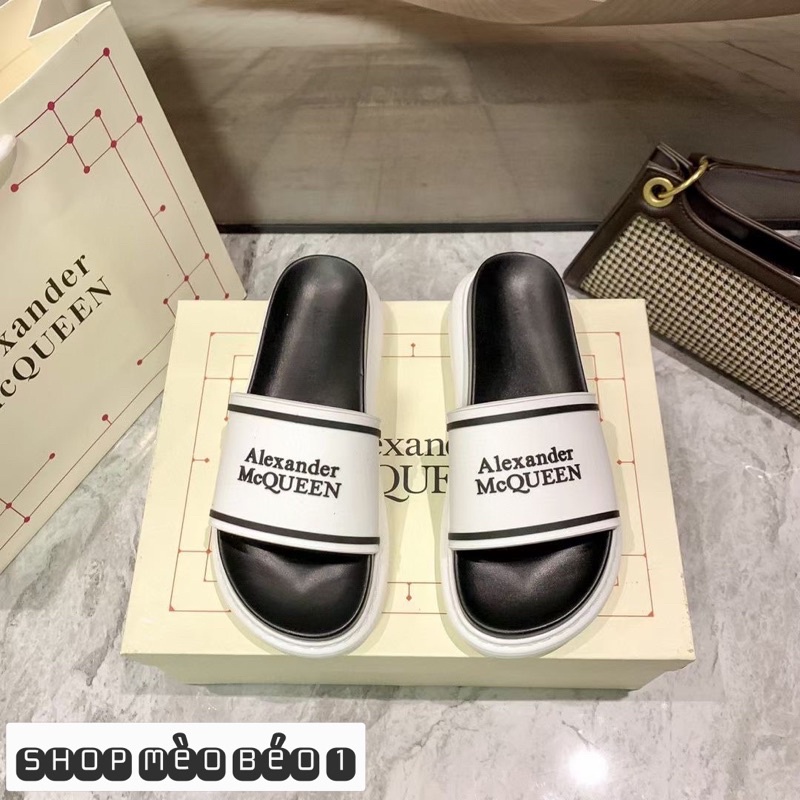 Dép mqueen quai ngang đế đúc fullbox