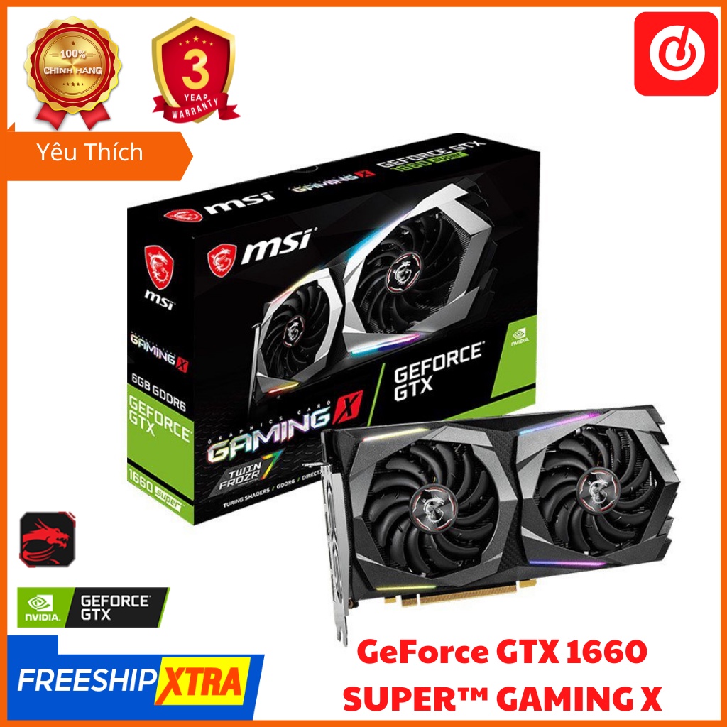 [FREE SHIP] VGA GTX 1660 super card màn hình máy tính msi