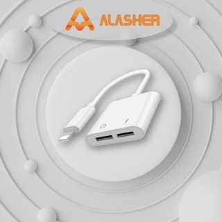 Jack chuyển đổi tai nghe iphone 2 cổng lightning vừa nghe vừa sạc có hỗ trợ míc cùng một lúc