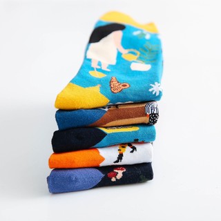Set 5 vớ dài hoạ tiết Go go Summer